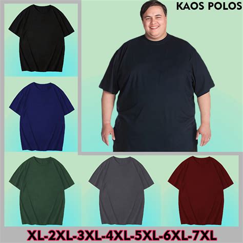 Jual KAOS POLOS PRIA DEWASA JUMBO OVER SIZE BIGSIZE XL XXL XXXL XXXXL