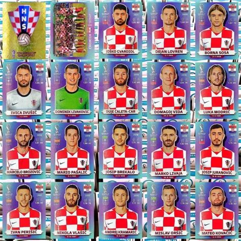 PANINI FIFA WORLD Cup 2022 Qatar Complete Team Croatia CRO1 CRO20