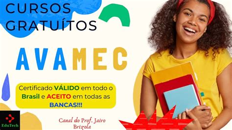 Como Fazer Cursos Gr Tis Na Plataforma Avamec Youtube