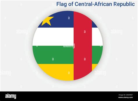 High Detailed Flag Of Central African Republic National Central