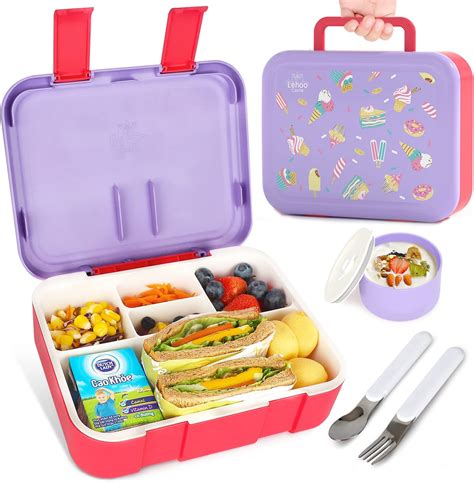 Lonchera Bento para niños y niñas 42 3 fl oz con 5 compartimentos