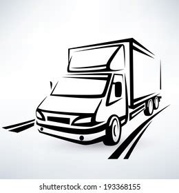 Mini Van Outlined Sketch Isolated Vector Stock Vector Royalty Free