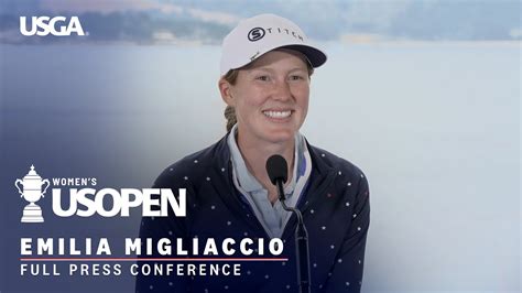 Emilia Migliaccio 2023 U S Women S Open Press Conference YouTube