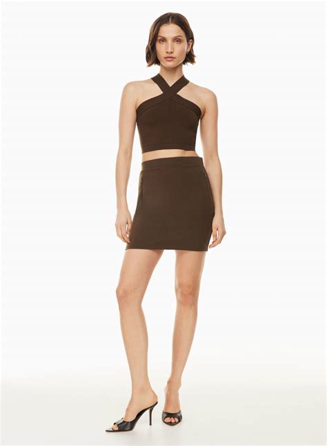 Babaton Sculpt Knit Criss Cross Cropped Tank Aritzia Us