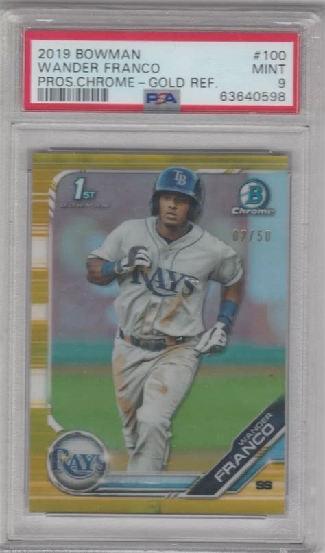 Bowman Chrome Wander Franco Gold Refractor Rookie Psa