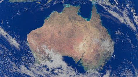 satellite view  australia  space  stock photo