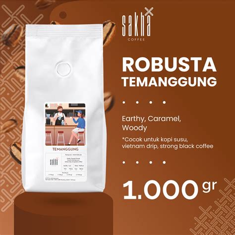 Jual Kopi Fine Robusta Temanggung 1Kg Coffee Roast Beans Espresso Biji