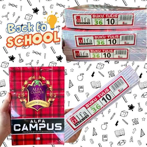 Jual Buku Tulis Boxy Besar ALFA CAMPUS Ungu Isi 36 Lembar Buku Tulis