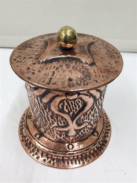 Antiques Atlas Art Nouveau Copper Tobacco Jar Circa 1900