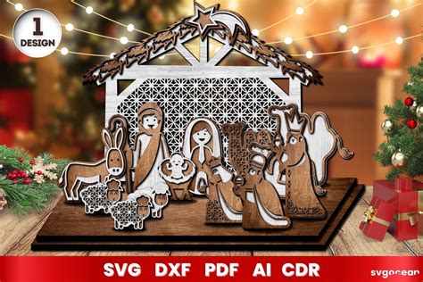 Laser Cut Nativity Scene Svg Graphic By Svgocean · Creative Fabrica