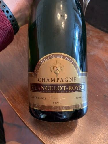 2012 P Lancelot Royer Blanc De Blancs Brut Champagne Grand Cru