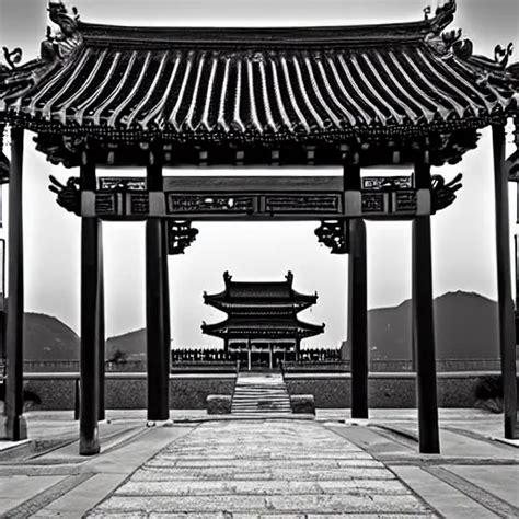 Chinese Temple Award Winning Black And White Stable Diffusion OpenArt