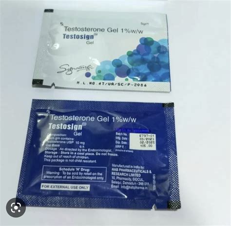 Mg Testosign Testosterone Gel Packaging Type Pouch Packaging