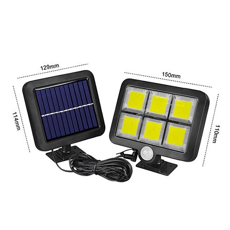 Lampa Solara 120 LED Cu Senzor De Miscare Si Lumina Panou Solar