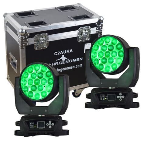 Par Cabeza Móvil Wash Zoom 19 Led 15w Dmx Robotica Con Case