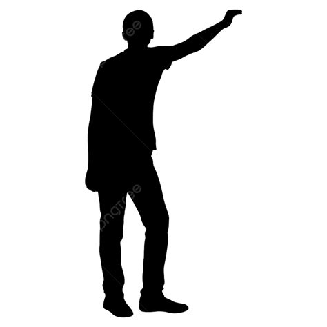 Arms Raised Silhouette PNG Images Black Silhouettes Man With Arm