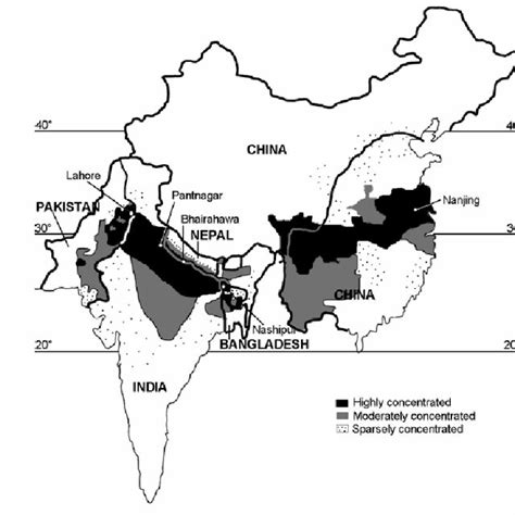 Distribution Of The Ricewheat Download Scientific Diagram