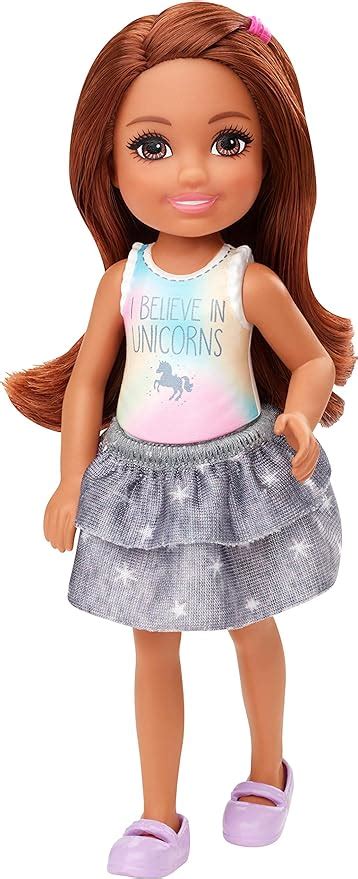 Amazon Barbie Club Chelsea Doll Inch Brunette Wearing Unicorn Themed Graphic And Star