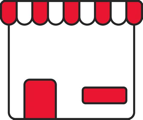 Red And White Shop Or Store Flat Icon 24949853 Vector Art At Vecteezy