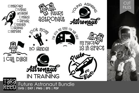 Astronaut Files For Cricut Astronaut Cut Files For Silhouette Vector