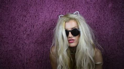 Freaky Blonde Girl In Sunglasses Stock Video Pond