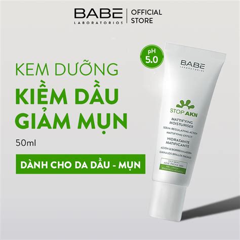 Kem Dưỡng Cho Da Dầu Mụn BABÉ Stop AKN Mattifying Moisturiser 50ml