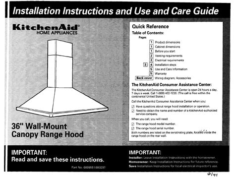 Kitchenaid Range Hood Manual | Wow Blog