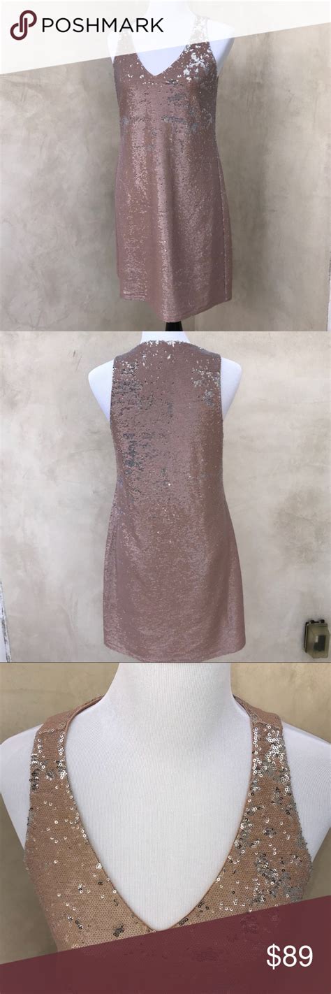 Michael Stars Sequin Champagne Mini Dress New Sequin Mini Dress