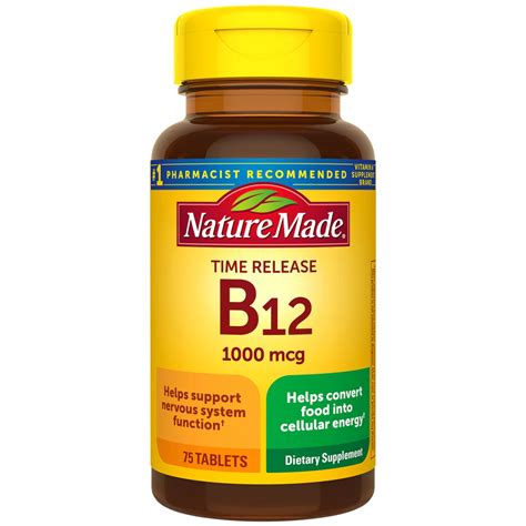 nature  vitamin   timed release  mcg  tablets