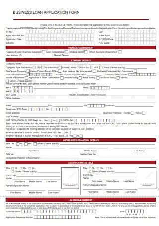 FREE 24 Loan Application Form Samples PDF Word