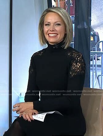 Wornontv Dylans Black Lace Shoulder Dress On Today Dylan Dreyer