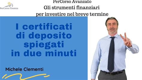 I Certificato Di Deposito Youtube