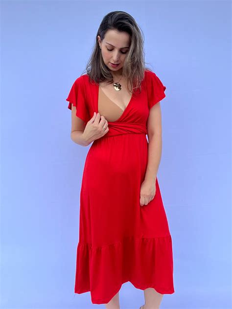 Vestido Midi Vermelho