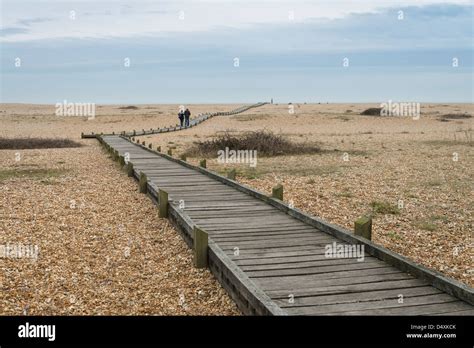 Wooden Board Walk Dungeness Beach Kent England UK Stock Photo Alamy