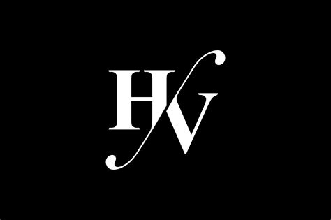 Hv Monogram Logo Design By Vectorseller Thehungryjpeg