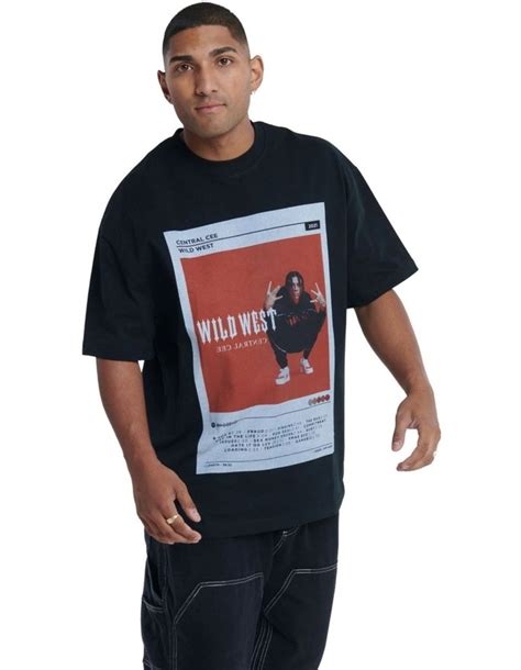 LEGGET Central Cee Wild West Album T Shirt In Black MYER