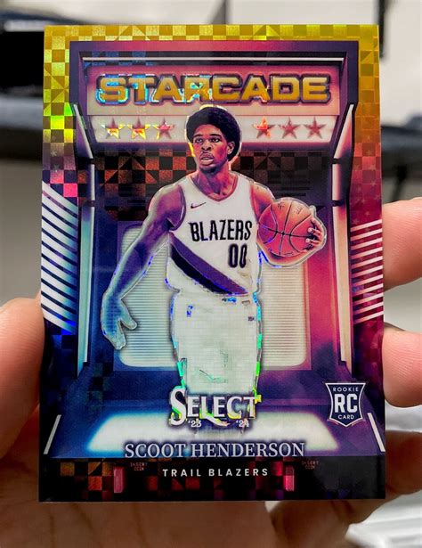 2023 24 Panini Select Scoot Henderson STARCADE GOLD PRIZM 1 10 RC Case