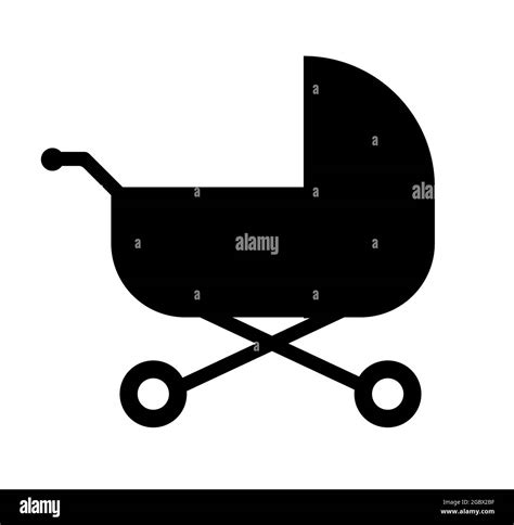 A Graphic Illustration Of A Baby Pram For Use As An Icon Logo Or Web