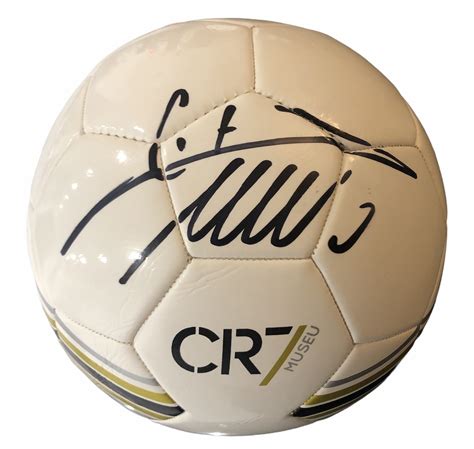 Cristiano Ronaldo signed football white museum CR7 Autograph