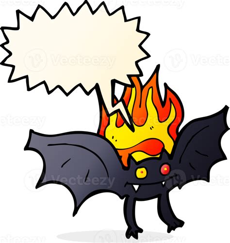 Cartoon Vampire Bat With Speech Bubble 45287899 Png