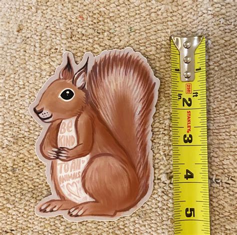 Squirrel Vinyl Sticker Decal Weatherproof Woodland Critter Etsy