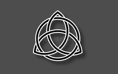 Triquetra Geometric Logo Trinity Knot Wiccan Symbol For Protection