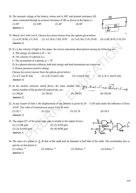 Neet 2024 Answer Key And Solutions 05 May 2024 Prerna Education