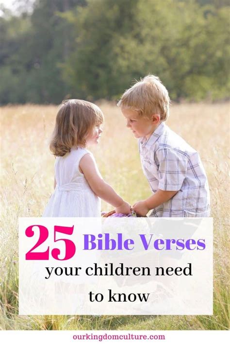 25 Bible Verses for Children that they need to know - Our Kingdom Culture