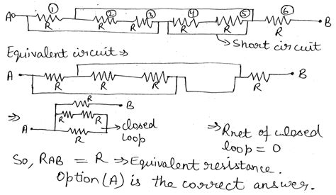 In The Circuit Shown The Equivalent Resistance Between A And B Is