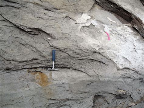 Detail Of Hydrocarbon Bearing Sandstone Outcrop Showing Coarse