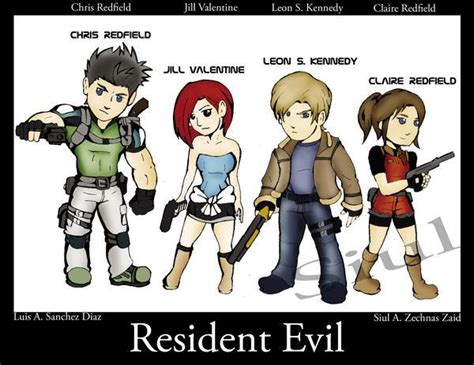 Resident Evil main Characters by redfield37 on DeviantArt