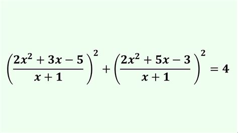 A Nice Rational Equation Solved With Substitution Math Olympiad Youtube