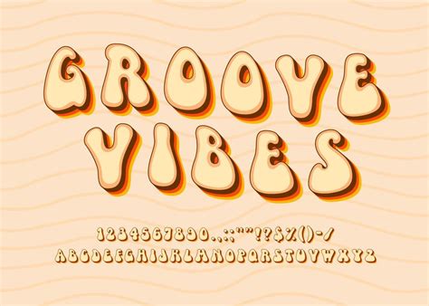 retro font vector art icons  graphics