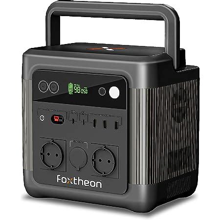 Foxtheon Tragbare Powerstation 1200W Generator 975wh Solargenerator